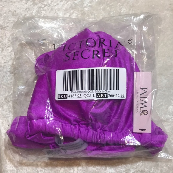 NEW * Victoria’s Secret Swim Purple Twist Bralette Bikini Top NWT Spring Break L - Picture 5 of 15